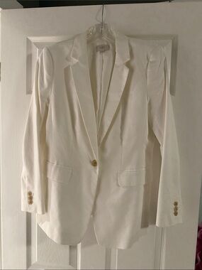 LOFT Off-White Tailored Single-Button Blazer. Size 8P,Worn once! $80